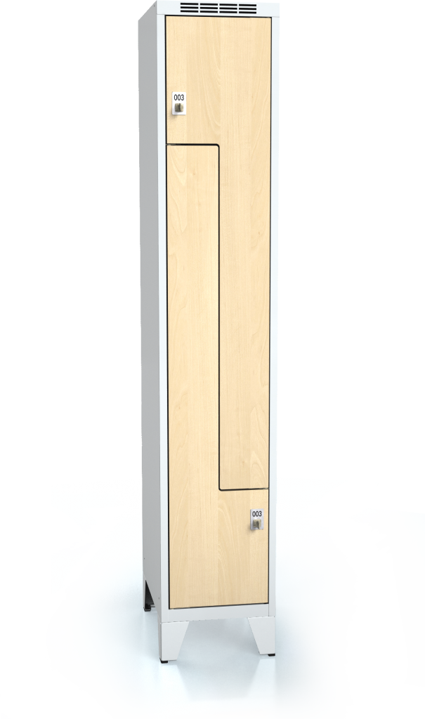 Cloakroom locker Z-shaped doors ALDERA with feet 1920 x 350 x 500